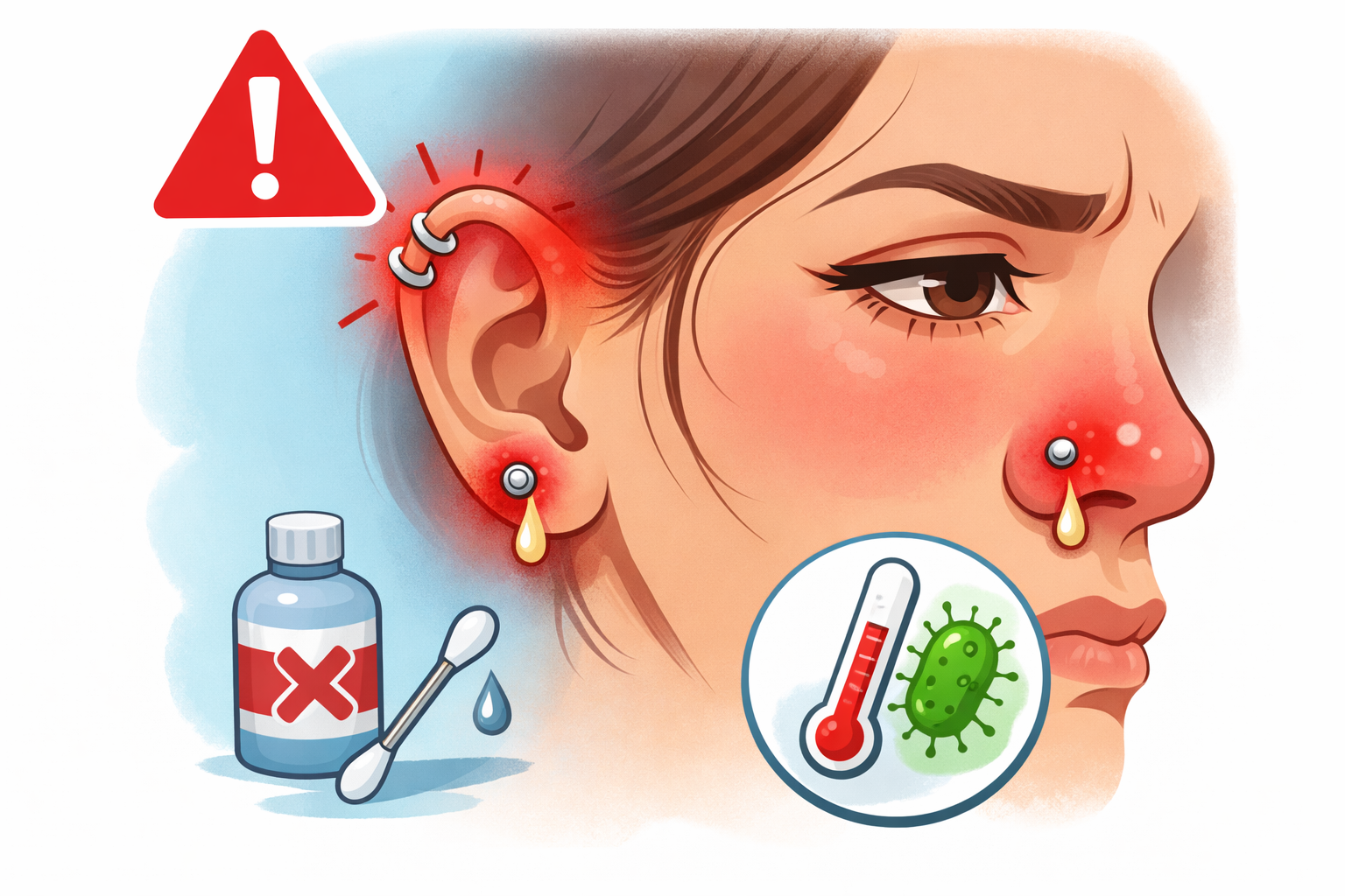 Péče o piercing a hojení