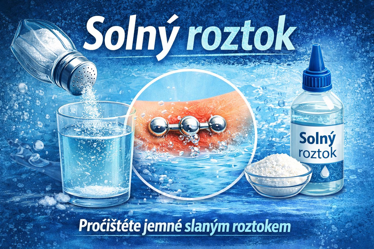 Solný roztok: Nejlepší péče o piercing krok za krokem