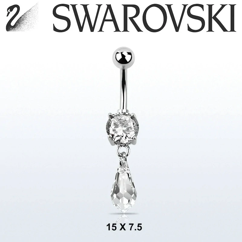 Banán do pupíku s krystalem Swarovski