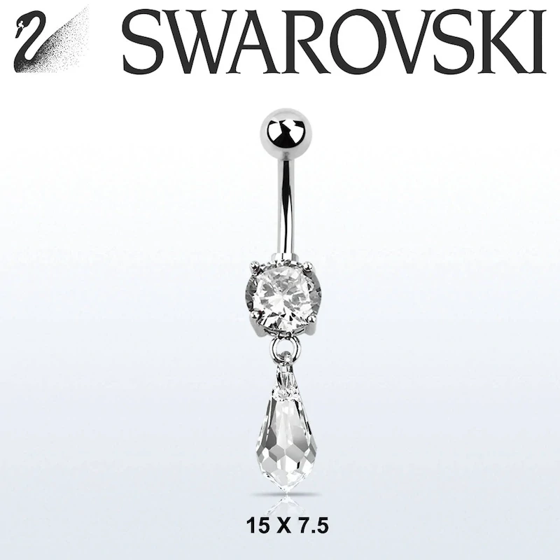 Banán do pupíku s krystalem Swarovski MCD713 InfinityPierce