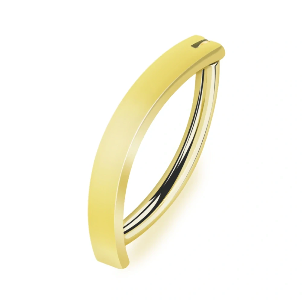 Titanový piercing do pupíku G23 Gold PVD – banánek 1,6 mm