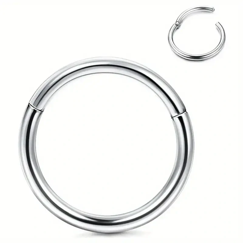 Titanový piercingový kroužek stříbrný 1 × 6 mm