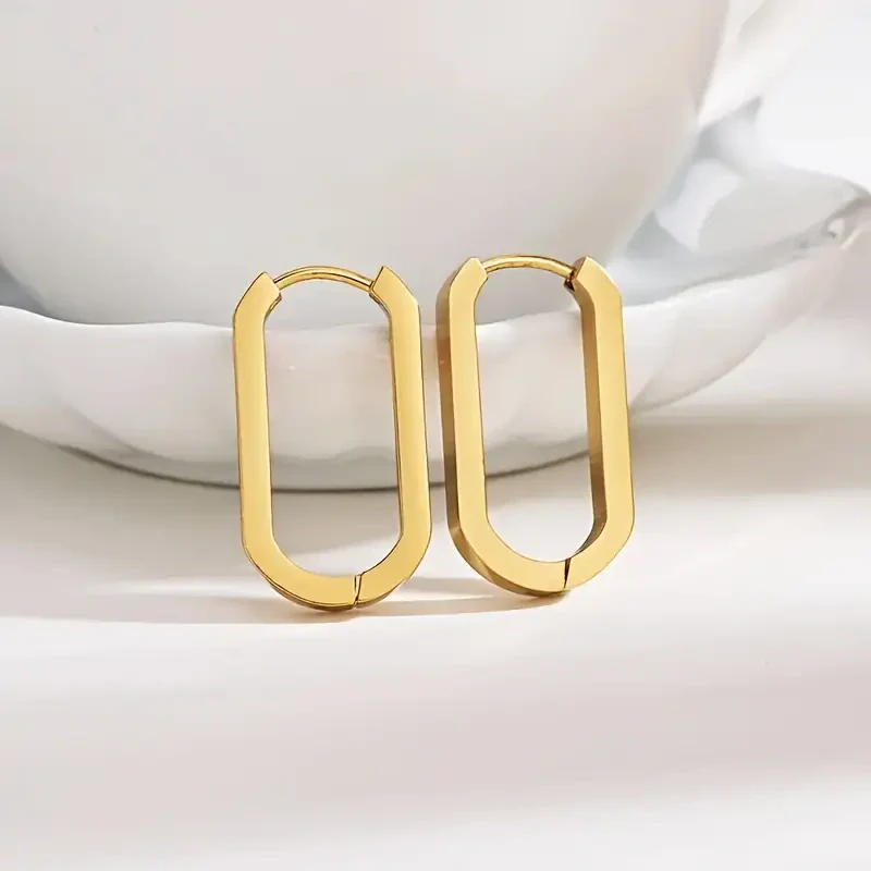 Minimalistické geometrické náušnice z nerezové oceli