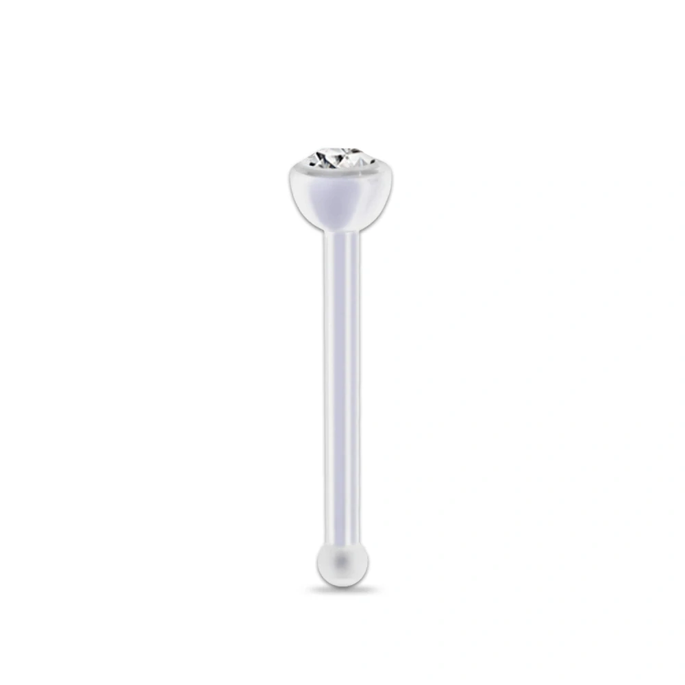 Piercing do nosu s čirým krystalem Swarovski® – nosní šperk