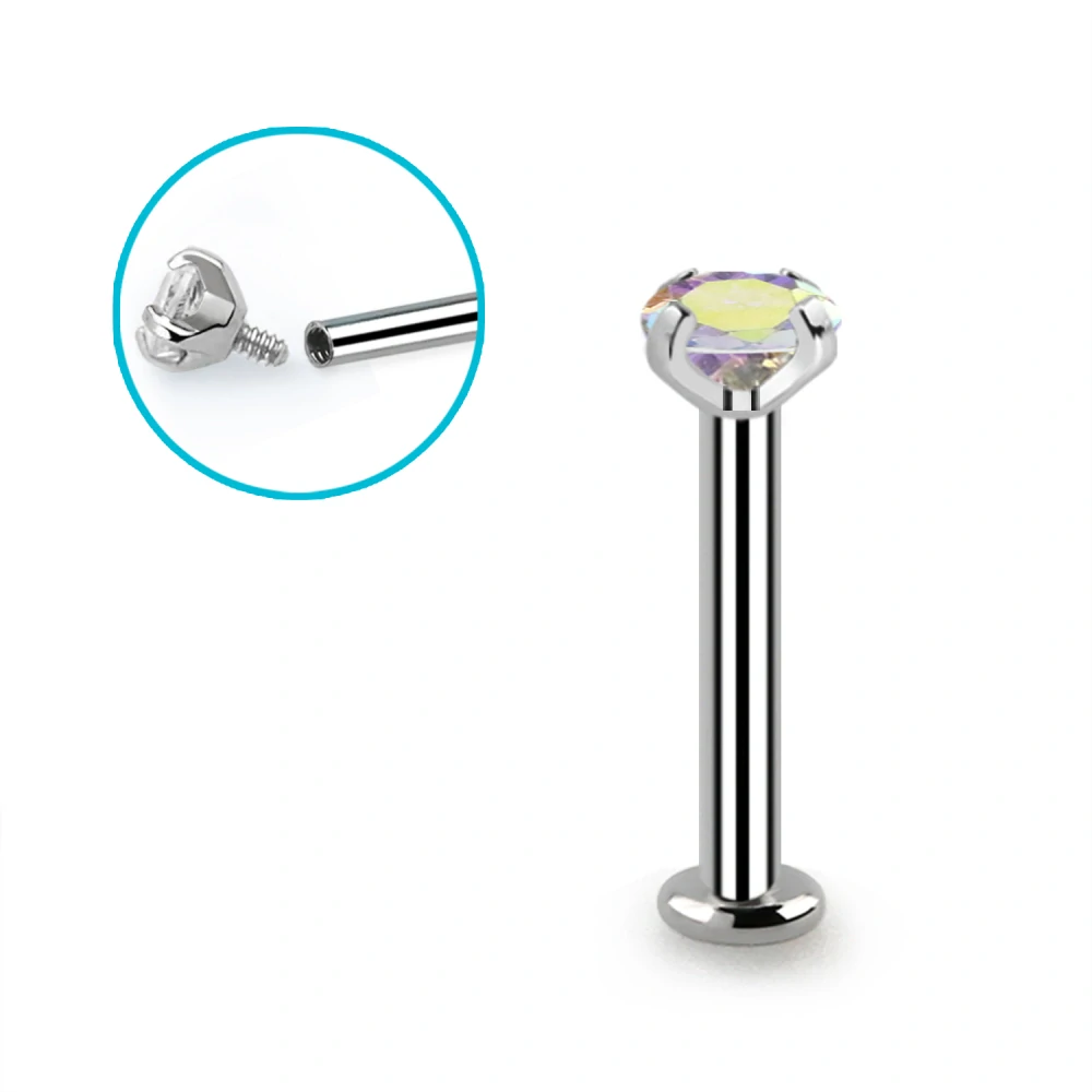Labret se zirkonem různých délek TLBCZIN InfinityPierce