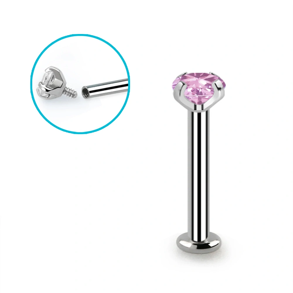 Labret se zirkonem různých délek TLBCZIN InfinityPierce