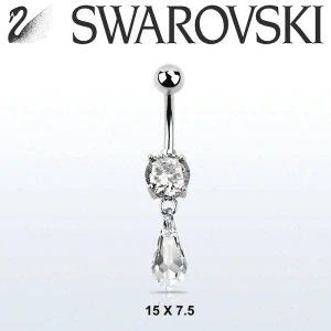Banán do pupíku s krystalem Swarovski