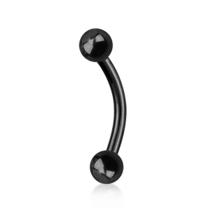 Piercing banánek černý 6 mm