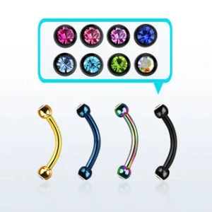 Banán s kamínkem po obou stranách v různých barvách tyčinky BNETJB25 InfinityPierce