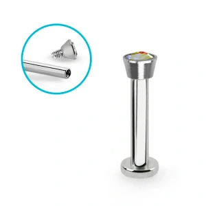 Labret se zirkonem různých barev a délek
