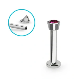 Labret se zirkonem různých barev a délek