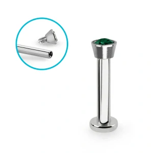Labret se zirkonem různých barev a délek