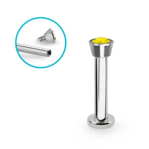 Labret se zirkonem různých barev a délek