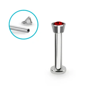 Labret se zirkonem různých barev a délek