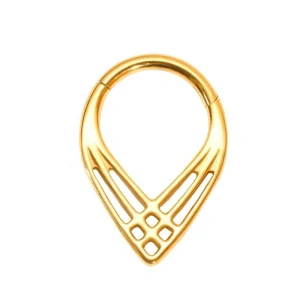 Slzovitý piercingový kroužek z chirurgické oceli 316L