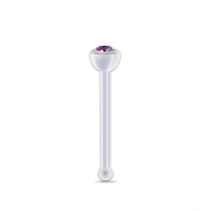 Piercing do nosu s krystalem Swarovski ametyst světlá