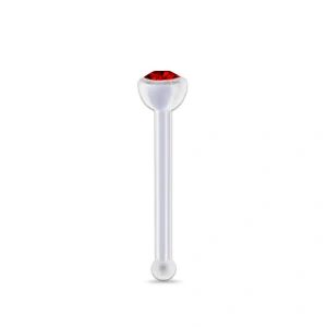 Piercing do nosu s tmavě-červeným krystalem Swarovski® – nosní šperk
