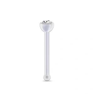 Piercing do nosu s čirým krystalem Swarovski® – nosní šperk