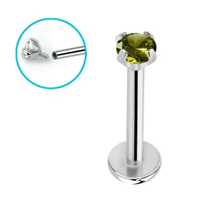 Labret se zirkonem