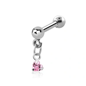 Piercing do ucha se srdíčkem a řetízkem BBERV6 InfinityPierce