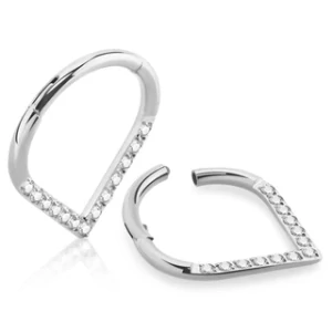 Kroužek hruška různých délek se krystaly SGSH15 InfinityPierce