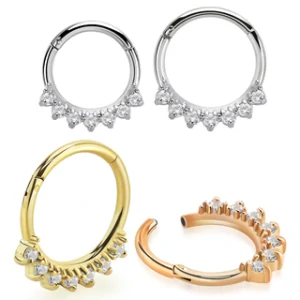 Kroužek korunka různých barev se zirkony SGTSH29 InfinityPierce