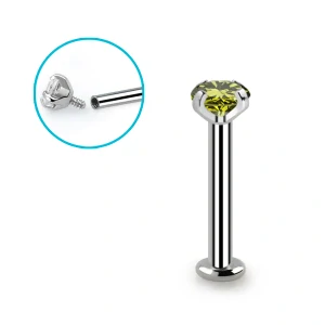 Labret se zirkonem různých délek TLBCZIN InfinityPierce