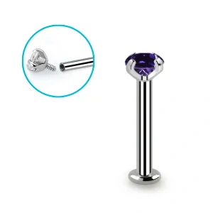 Labret se zirkonem různých délek TLBCZIN InfinityPierce