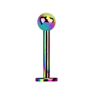 Duhový labret s kuličkou 6 mm