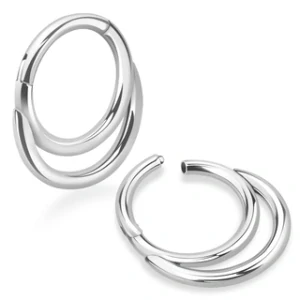 Stříbrný dvojitý hladký kroužek různých délek SGSH8 InfinityPierce
