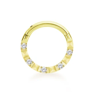 Otevírací kroužek různých barev a různých průměrů se zirkony 