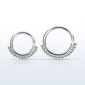 Kroužek s otevíráním zdobený vnějšími korálky SEPN InfinityPierce