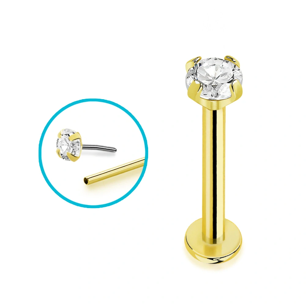 Titanový labret – různé velikosti, barvy a délky