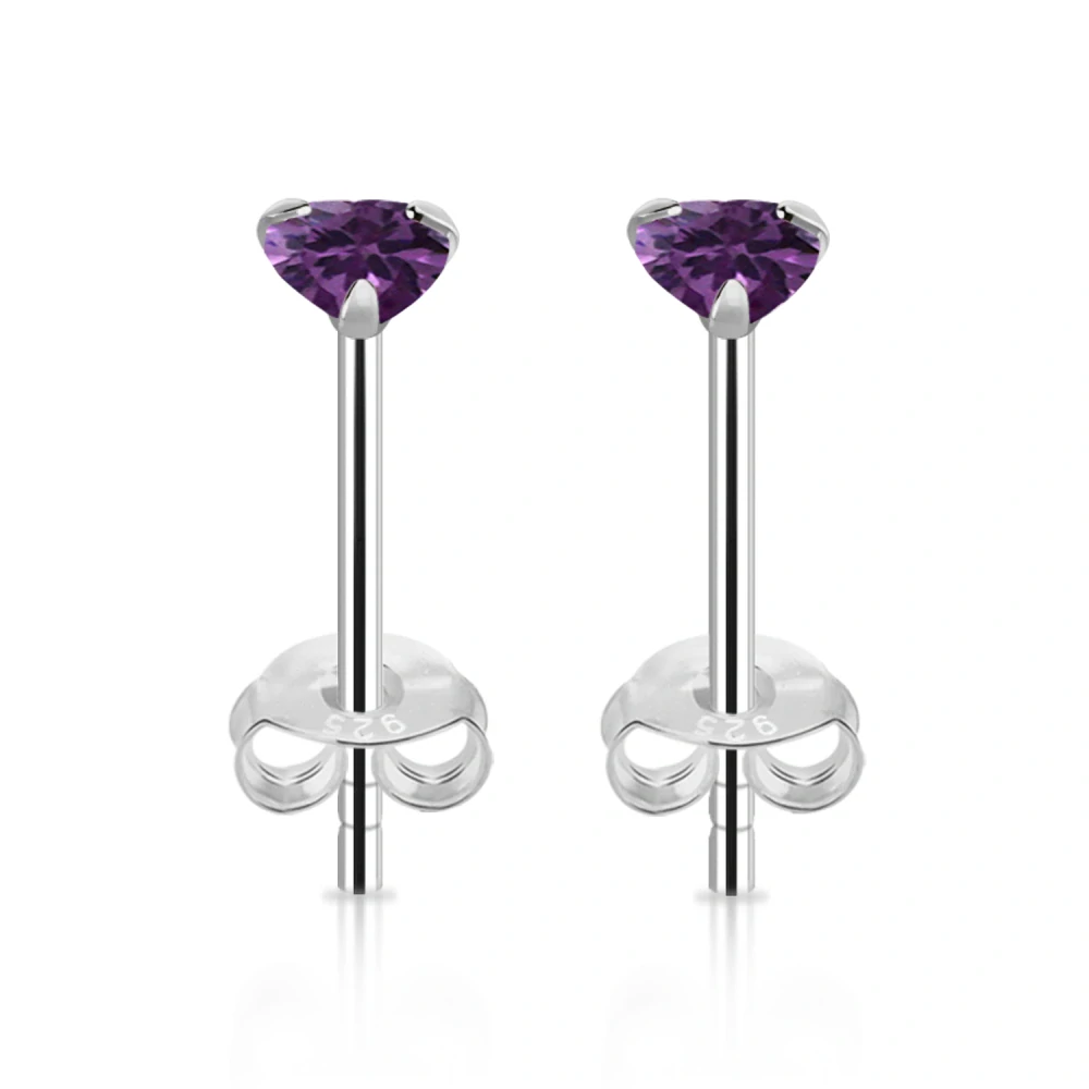 Stříbrné náušnice se srdíčkem