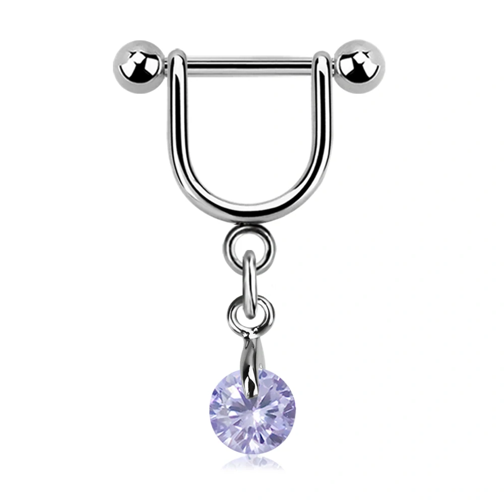 Piercing do ucha s kamínkem na řetízku HEUZ1 InfinityPierce