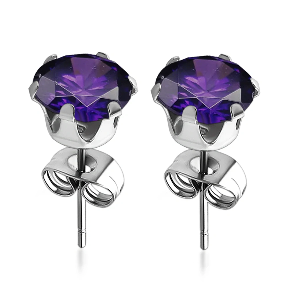 Pár náušnic osazených kulatým krystalem ERZM InfinityPierce