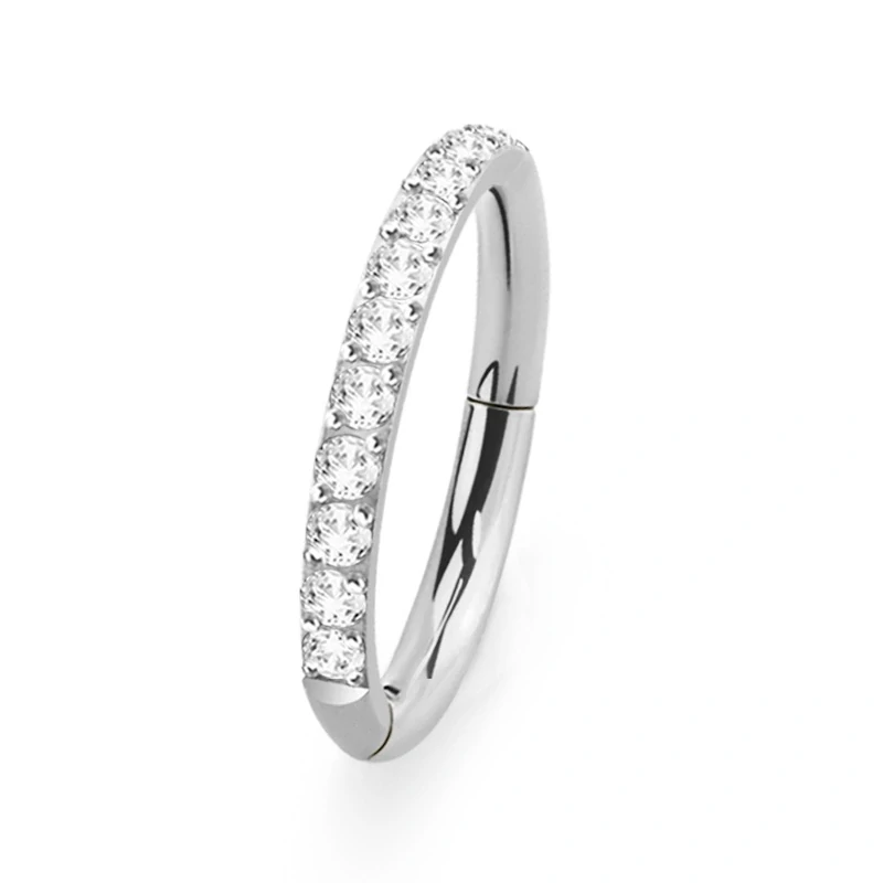 Otevírací kroužek se zirkony různých barev