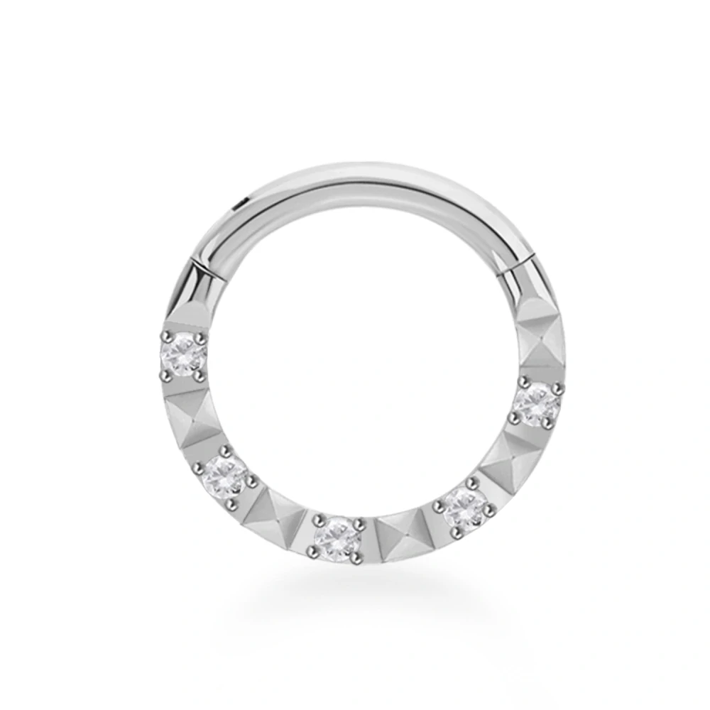 Otevírací kroužek různých barev a různých průměrů se zirkony SGSH25 InfinityPierce