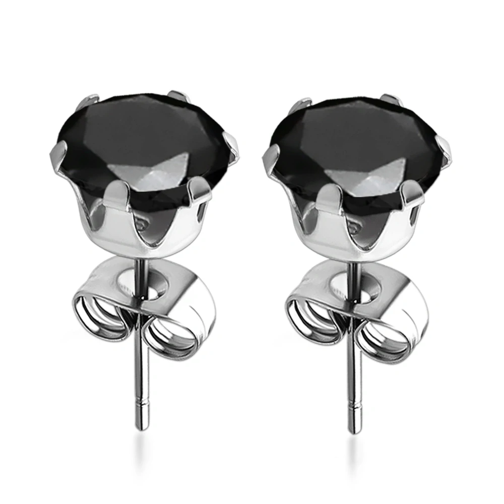 Pár náušnic osazených kulatým krystalem ERZM InfinityPierce