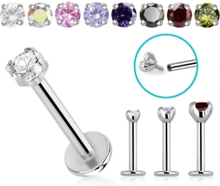Labret se zirkonem LBCZIN InfinityPierce