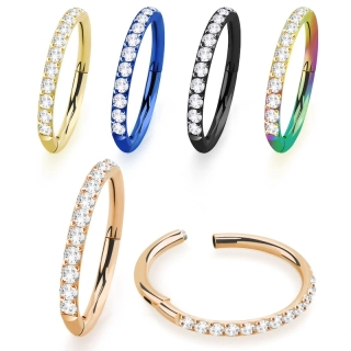 Barevný kroužek se zirkony tloušťky 1 mm SGTSHS10 InfinityPierce